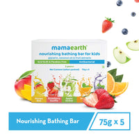 Mamaearth Fruit Based Nourishing Clear Bathing Bar Baby Soap With Glycerine, For Kids 75 Gram X 5 & Mamaearth Mineral Based Sunscreen for Babies (50 ml/50 g)