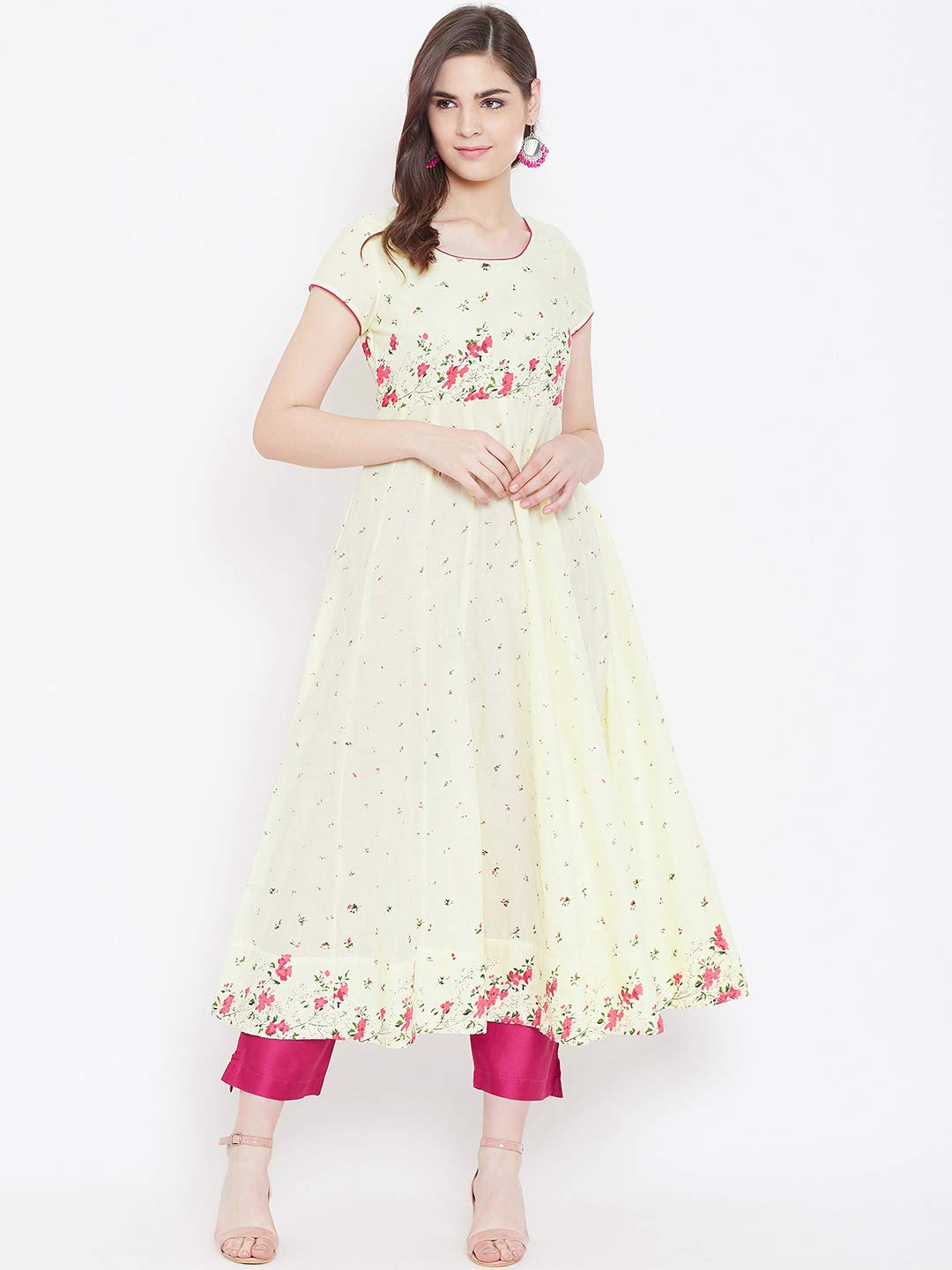 Poshak Hub Women's  Cotton Anarkali Kurta