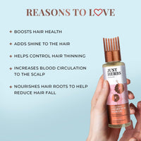 Just Herbs Javakusum Hair Oil for Men & Women, Controls Dandruff, 100% Natural, Certified Organic Ingredients - 100 ML