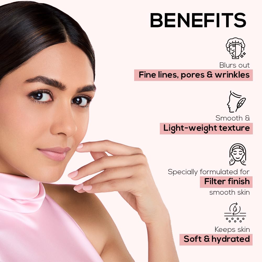 RENEE Bollywood Filter Face Primer 15gm| for a Flawless & Smooth Skin| Blurs Fine Lines, Wrinkles & Pores Instantly| Hydrating, Lightweight & Non-sticky| Cruelty-free