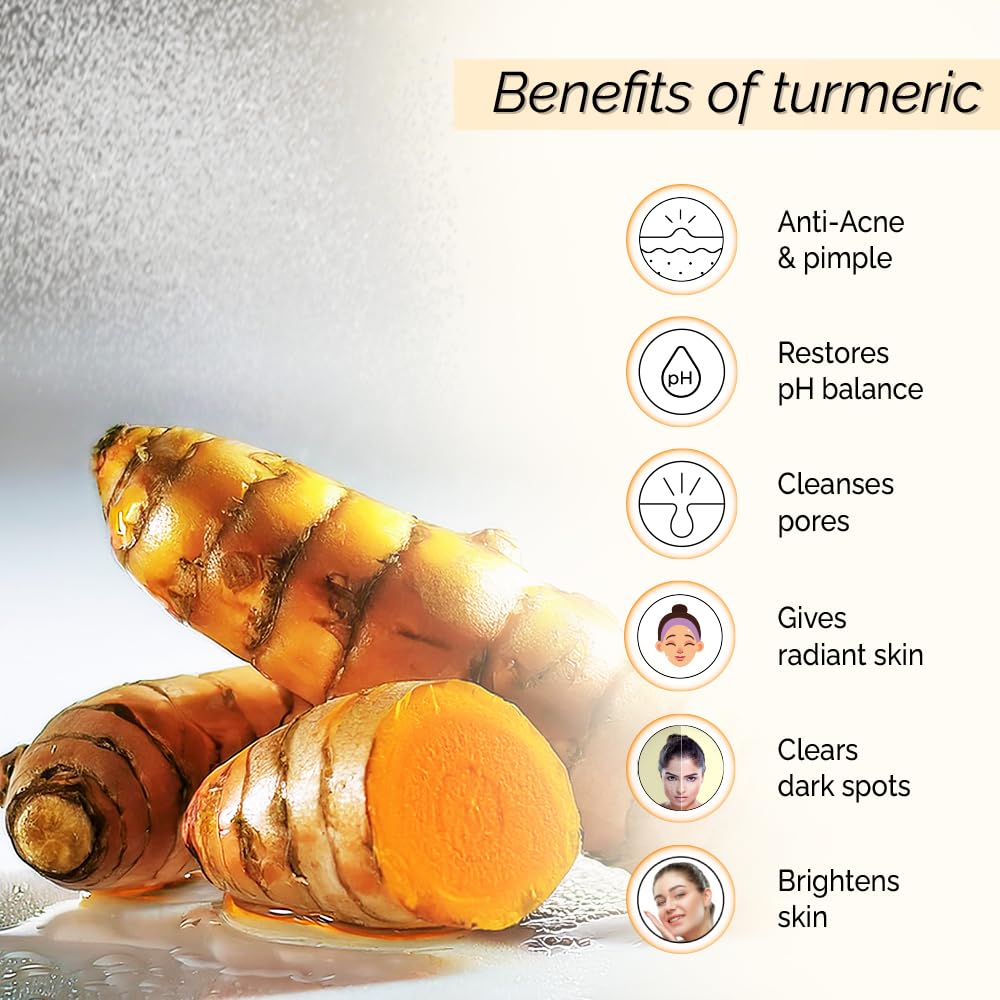 PYOURA Toner For Oily Acne Prone Skin, Brightening & Glowing Skin Serum, Alcohol Free Pure Turmeric Extract Face Mist, Relieves Relieves Painful Inflammation & Dark Spots, Leaves No Stains, 100 ml