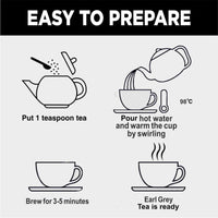 Golden Tips Earl Grey Loose Leaf Black Tea Blended With Pure Oil Of Bergamot, Brew Hot/Iced Tea, (100 Gram, 50 cups)