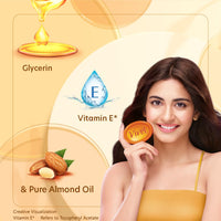 Vivel Glycerin Bathing Bar Soap for Soft Moisturized Skin with Pure Almond Oil & Vitamin E, Special Pack 125gx3 (Pack of 3)