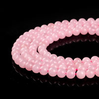Natural Stone Beads 8mm Rose Quartz Gemstone Round Loose Beads Crystal Energy Stone Healing Power for Jewelry Making DIY,1 Strand 15
