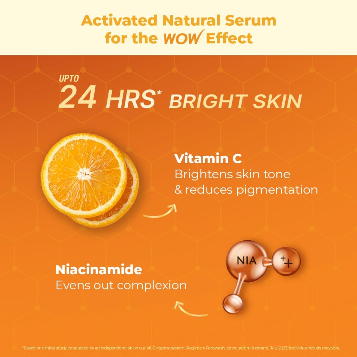 WOW Skin Science Brightening 20% Vitamin C Face Serum | Boost Collagen and Elastin for Anti aging, Skin Repair | For Dark Circles, Fine Lines | Glowing Skin | Hydrates | 15 ml