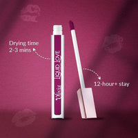 Oliva Liquid Lipstick, 12HR Long-lasting Matte Lipstick, Non Transfer, High Coverage, Water & Smudge Proof, Light Weight & Cruelty-Free - 2ml (Plum Pop 12)