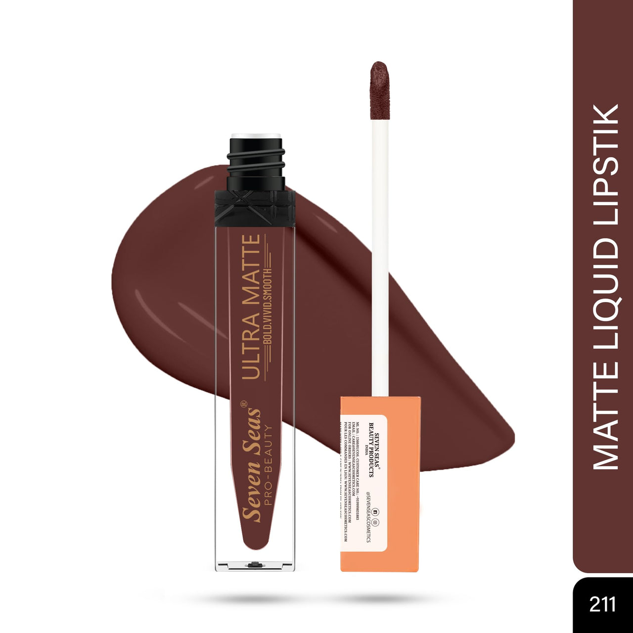 Seven Seas Ultra Smooth Matte Liquid Lipstick Smooth Lip Color, Weightless Finish | Long Lasting Matte Liquid Lipstick for Women (Crown of Thrones)