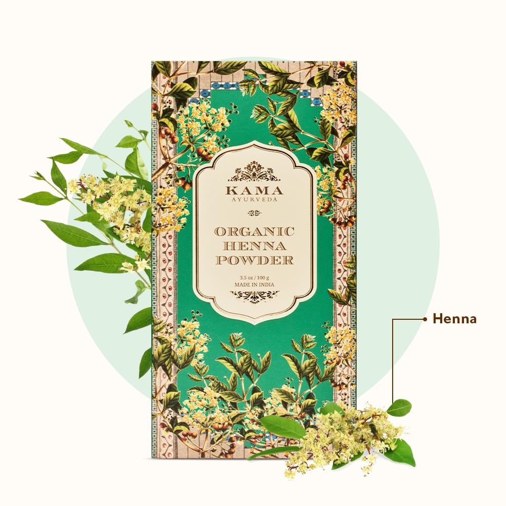 Kama Ayurveda Organic Henna Powder, 100g - Brown