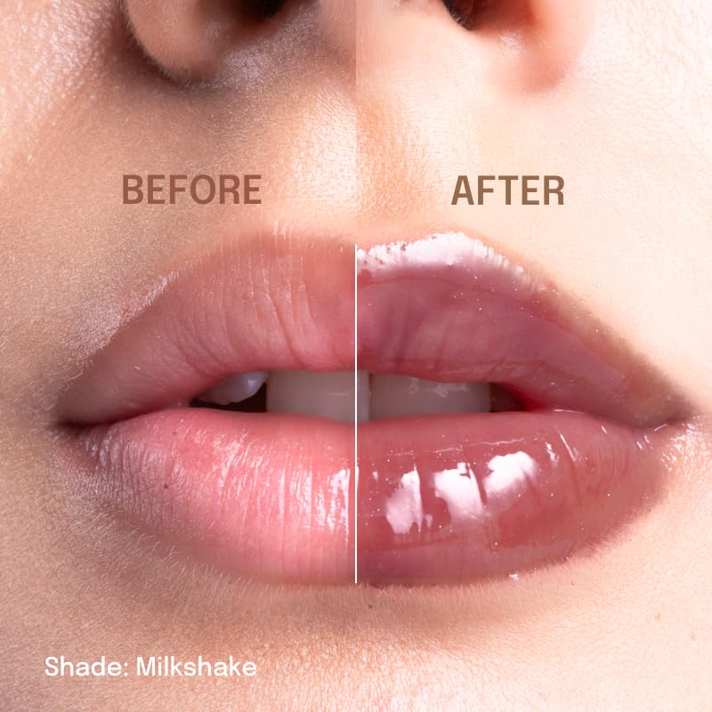 Diam Beauty Love Potion Lip Oil, Lip Gloss for Women - Long Lasting, Glittery, Natural Organic Lip Makeup, Unique Lip Gloss Formula - Milkshake (5ml)