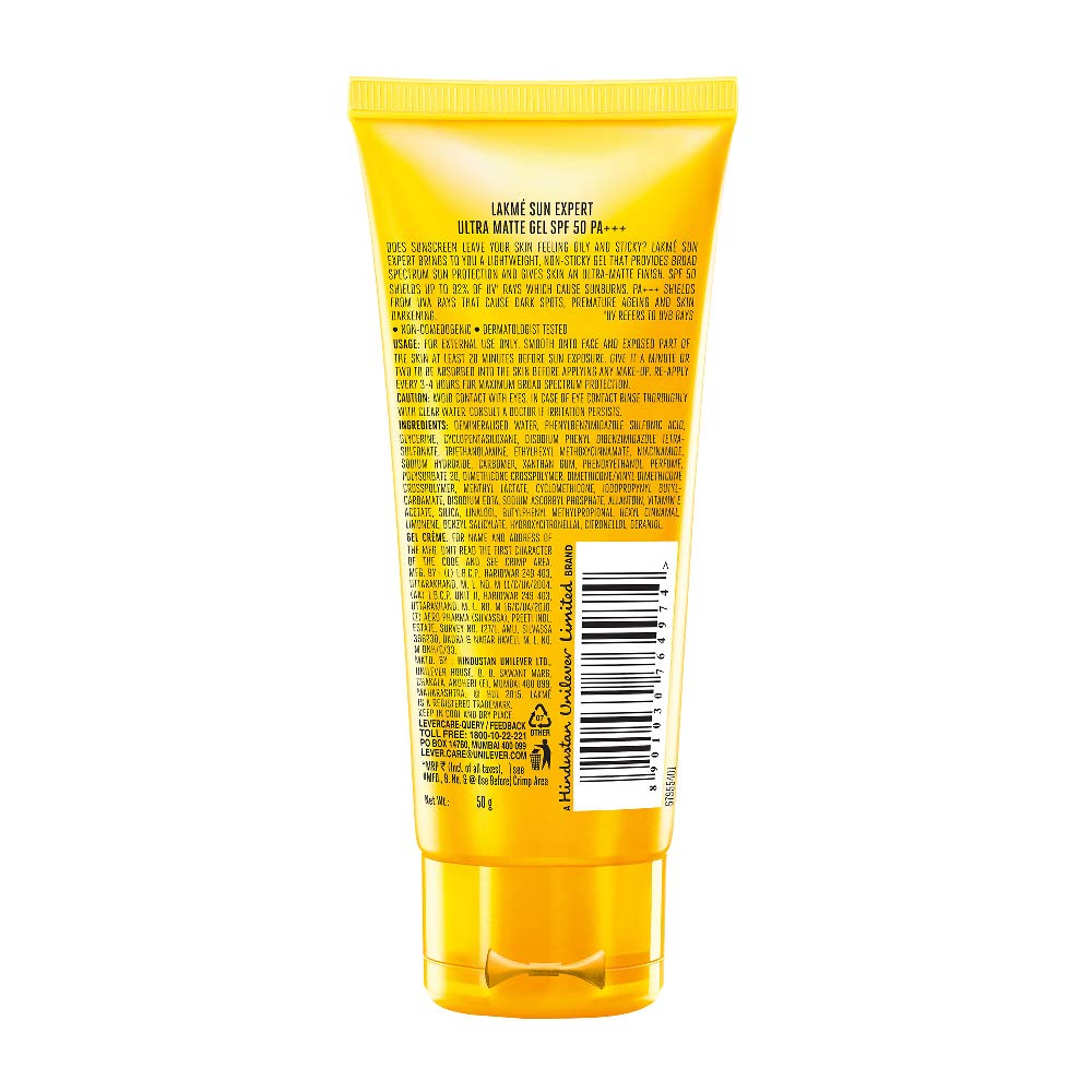 Lakmé Sun Expert SPF 50 Gel, 50g & 9 To 5 Complexion Care Face CC Cream, Beige, SPF 30, Conceals Dark Spots & Blemishes, 30g For Combination Skin