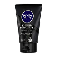 Nivea Roll-On Deodorant, Cool Kick for Men, 50ml And Face Wash, Deep Impact Intense Clean for Men, 100g