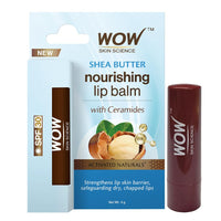 WOW Skin Science Shea Butter Nourishing Lip Balm with Ceramides – Hydrating Lip Balm for Dry, Chapped Lips | Strengthens Lip Skin Barrier | SPF 30 | 4g