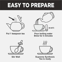 Golden Tips Supreme Synthesis, Soothing Herbal Green Tea Blend, Hibiscus, Chamomile, Mint & Stevia, Antioxidant-Rich Detox Tea, Supports Relaxation & Immunity, Hot or Iced (100 Gram, 50 Cups)