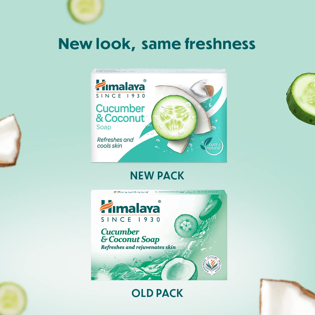 Himalaya Herbals Cucumber and Coconut Soap, 125g (Pack of 6)