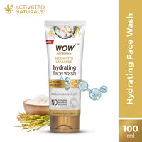 WOW Skin Science Rice Water & Ceramide Hydrating Face Wash | Brightens Skin | Tightens Pores | Locks in Moisture | Reduces Fine Lines | Improves Skin Elasticity | 100ml