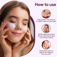 Vamp Beauty Kojic Acid Skin Brightining Night Cream | For Improving Skin Shade | Helps with Hyperpigmentation, Dark Spots | Enriched with Niacinamide, Mulberry & Licorice; For All Skin Types