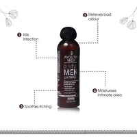 Ayouthveda Gentlemen PH Wash | Intimate Hygiene Wash For Men | PH Balancing Formula, Prevents Dryness, Itchiness & Bad Odor | Enriched With Aloe Vera, Haridra & Ashwagandha (Pack Of 3-180ml each)