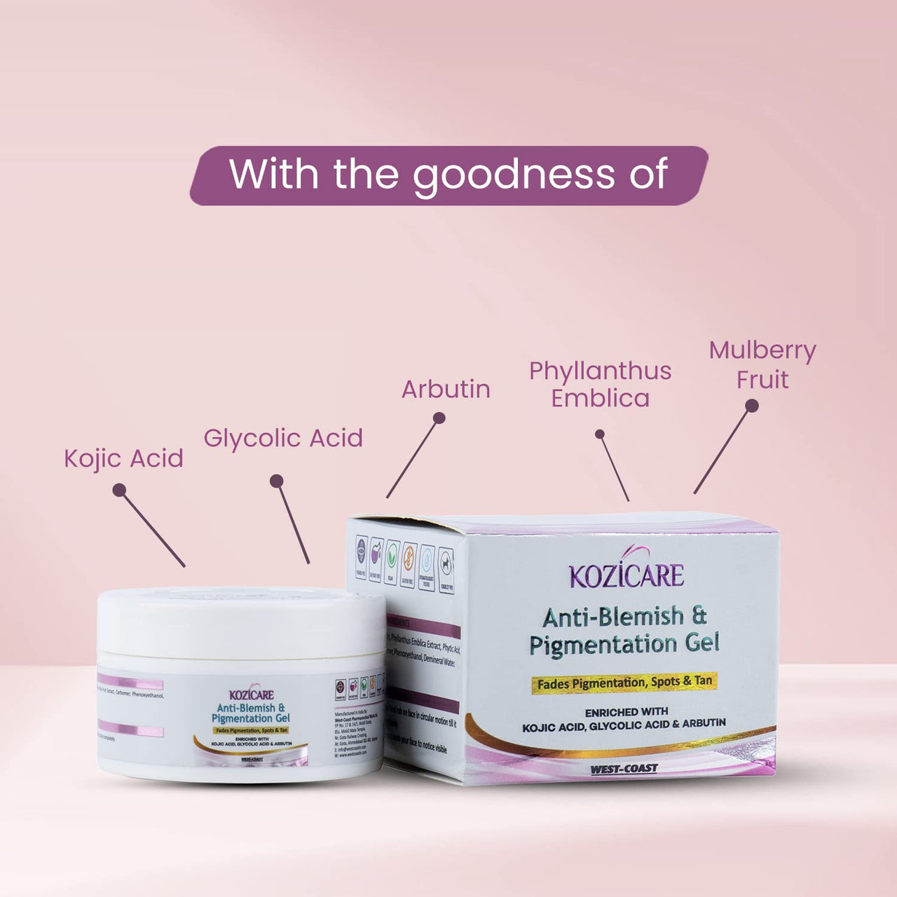 Kozicare Anti-Blemish & Pigmentation Gel For Fades, Pigmentation, Spots & Tan – 50gm
