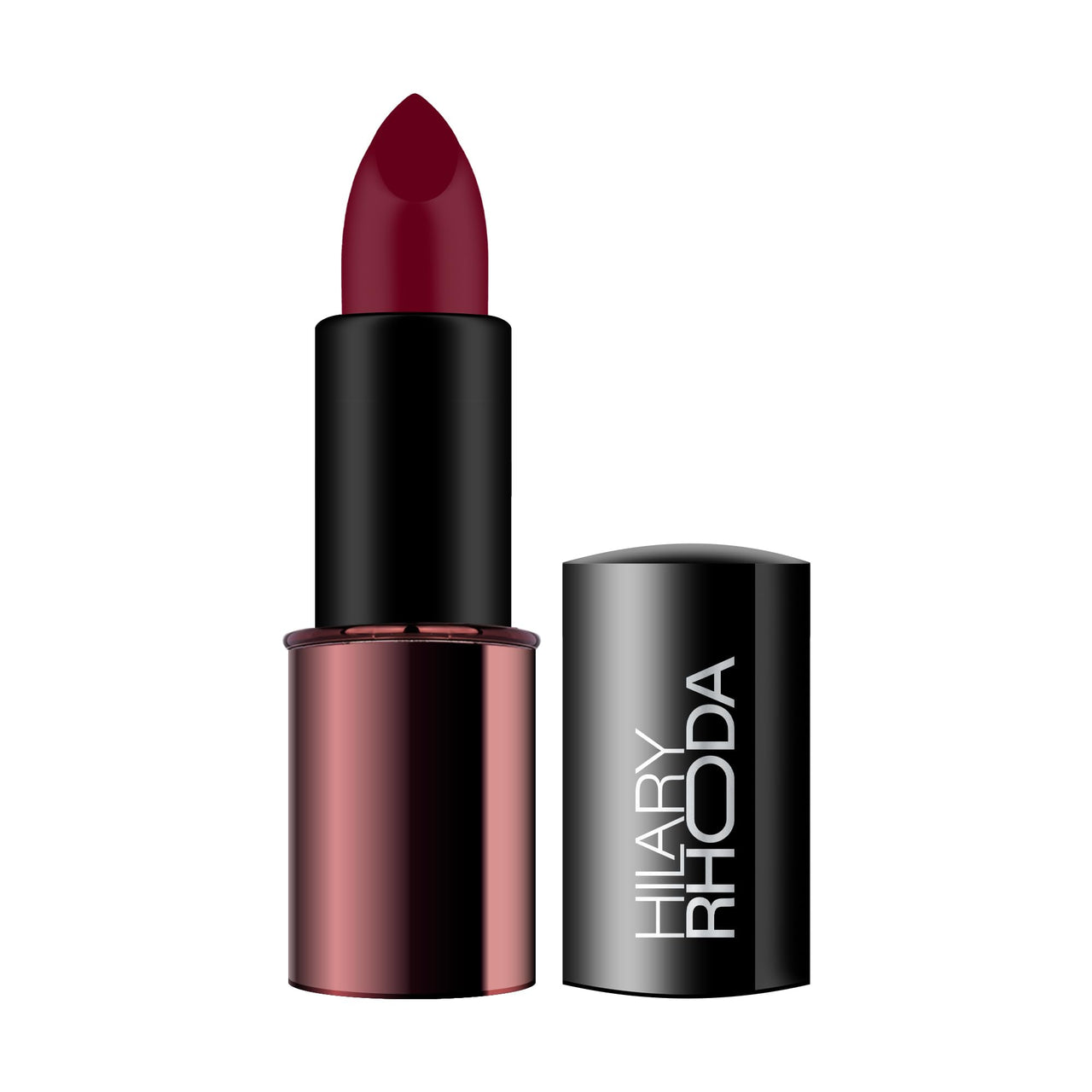 Hilary Rhoda Creamy Touch Lipstick | Infused with Olive Oil, Shea Butter & Vitamin E | Highly Pigmented & Creamy Texture | Long Lasting & Keeps Lips Moisturising - 4g (Red Wine - Shade 12)