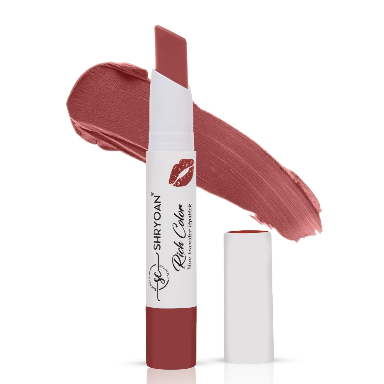 Shryoan Rich Color Non-Transfer Lipstick | Waterproof & Super Matte Finish | Long Stay Creamy Lipstick | Single Swipe Application (MILKSHAKE - 06)