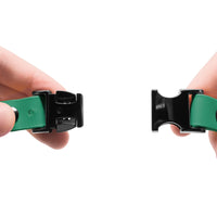 Educator Quick Snap Bungee Dog Collar, Biothane, Waterproof, Odorproof, Easy Connect and Disconnect Clasp and D Ring with Comfort Bungee Loop, Adjustable for Custom Fit, 1-Inch, Green 1