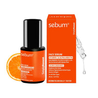 SEBUM 15% Vitamin C Brightening Face Serum | Dermatologically Tested For All Skin Types | with 3% Niacinamide, Alpha Arbutin, Hyaluronic Acid, Kakadu Plum & Witch Hazel | Boosts Glow & Collagen, Fades Dark Spots & Pigmentation | Hydrating & Non Irritating