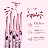 C2P Pro Ultra Define Lip Liner, One Swipe Smooth Application, Matte Finish, Long Lasting, Waterproof & Smudge Proof, Enriched with Jojoba Oil & Shea Butter, 0.27g (Fudge 02-Brown)