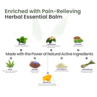 Cannarma Hemp Pain Relief Balm - 15 g | Ayurvedic Pain Relief Balm | Suitable for Arthritis Pain, Knee Pain, Back Pain, Neck Pain, Shoulder Pain, Headache, and Suitable for Sports & gym related injuries