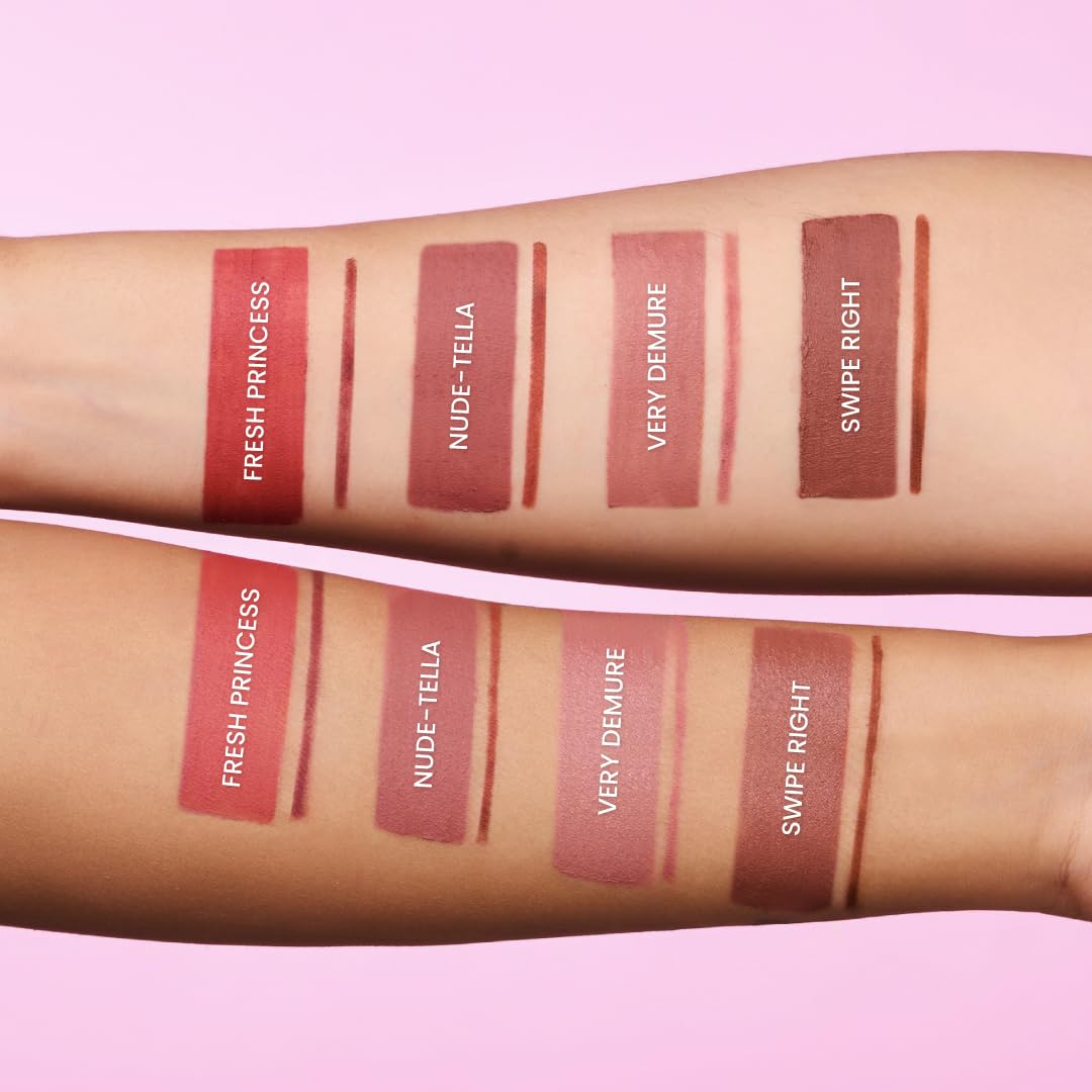 Typsy Beauty Twist & Pout 2-in-1 Lipstick & Lip Liner Infused with Jojoba Oil, Non-Drying Transfer-Proof Matte, 14-Hour Stay, Swipe Right 10, 0.8g + 0.2g