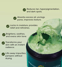 Evermore Mexican Cactus De-Tan Face Mask for Glowing Skin | Kaolin Clay, Kojic Acid, Niacinamide | Removes Tan, Deep Cleanses Pores, Controls Oil, Hydrates & Soothes | For All Skin Types - 100g (Pack of 1)