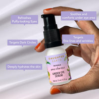 DAUGHTER EARTH Under Eye Serum With Triphala & Apple Stem Cells | Helps with Puffiness Lines | Hydrated Firm & Supple Skin | Vegan | Skin Care Revitalizes The Look | 15ml