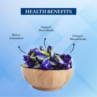 Golden Tips Butterfly Pea Flower Tea Blush Blush Herbal Infusion Tea (100gm- 50 Cups)