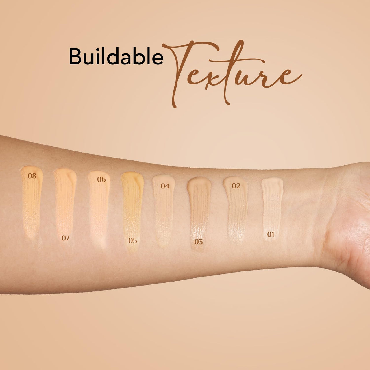 MARY JO K Full Coverage Foundation 02 – Matte & Radiant Finish, High Coverage & Long-Wearing – Customizable Texture for a Flawless Complexion – [30ml]
