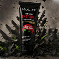 Mancode Activated Charcoal Peel Off Mask For Men, Charcoal Peel Off Mask For Women, Face Mask For Men, Charcoal Face Mask, Active Cooling Effect, Deep Skin Purifying Cleansing (100 ml)