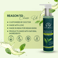 Vamp Beauty 0.5% Salicylic Acid Face Wash for oily acne prone skin with Tea Tree | Oil Control & Pore Cleansing | Gentle Exfoliating Cleanser for Acne-Prone Skin | 100 ml
