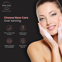 Noor Care INDIA Tan Removal Face Wash for Dry, Normal & Sensitive Skin | Clear & Glowing Bright Skin | Refreshing & Anti Ageing | Reduces Pimples & Blemishes For Men and Women | (Pack of 1) 100G
