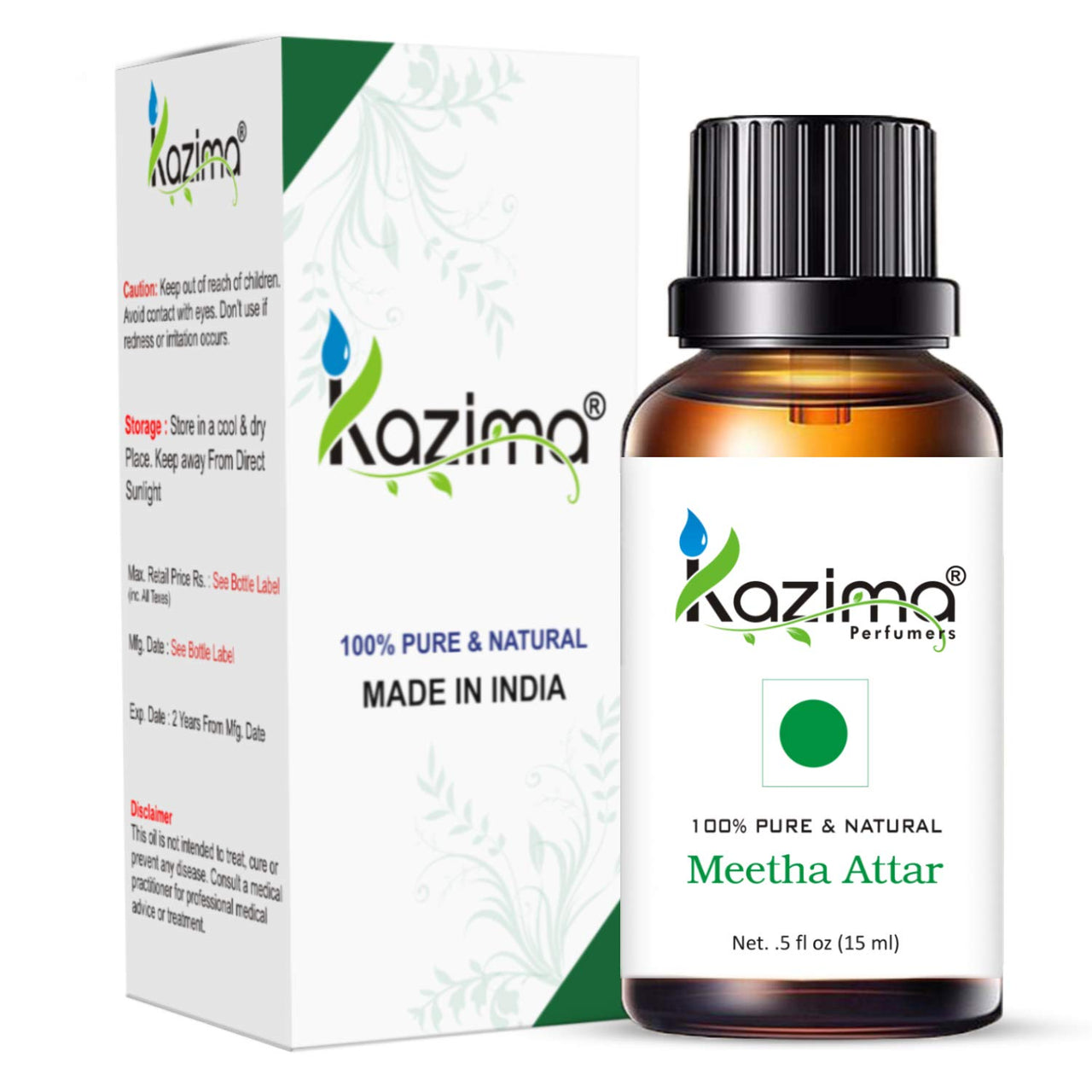 KAZIMA Royal Mughlai Meetha Attar (15ML) | Mitha Attar for Veg/Chicken Biryani | Biryani Attar Essense for Indian Cuisines, Pulao, Mutton/Chicken, Chops, Qurma, Khushka, Stew, Kababs, Ice Cream, Milkshakes and Desserts