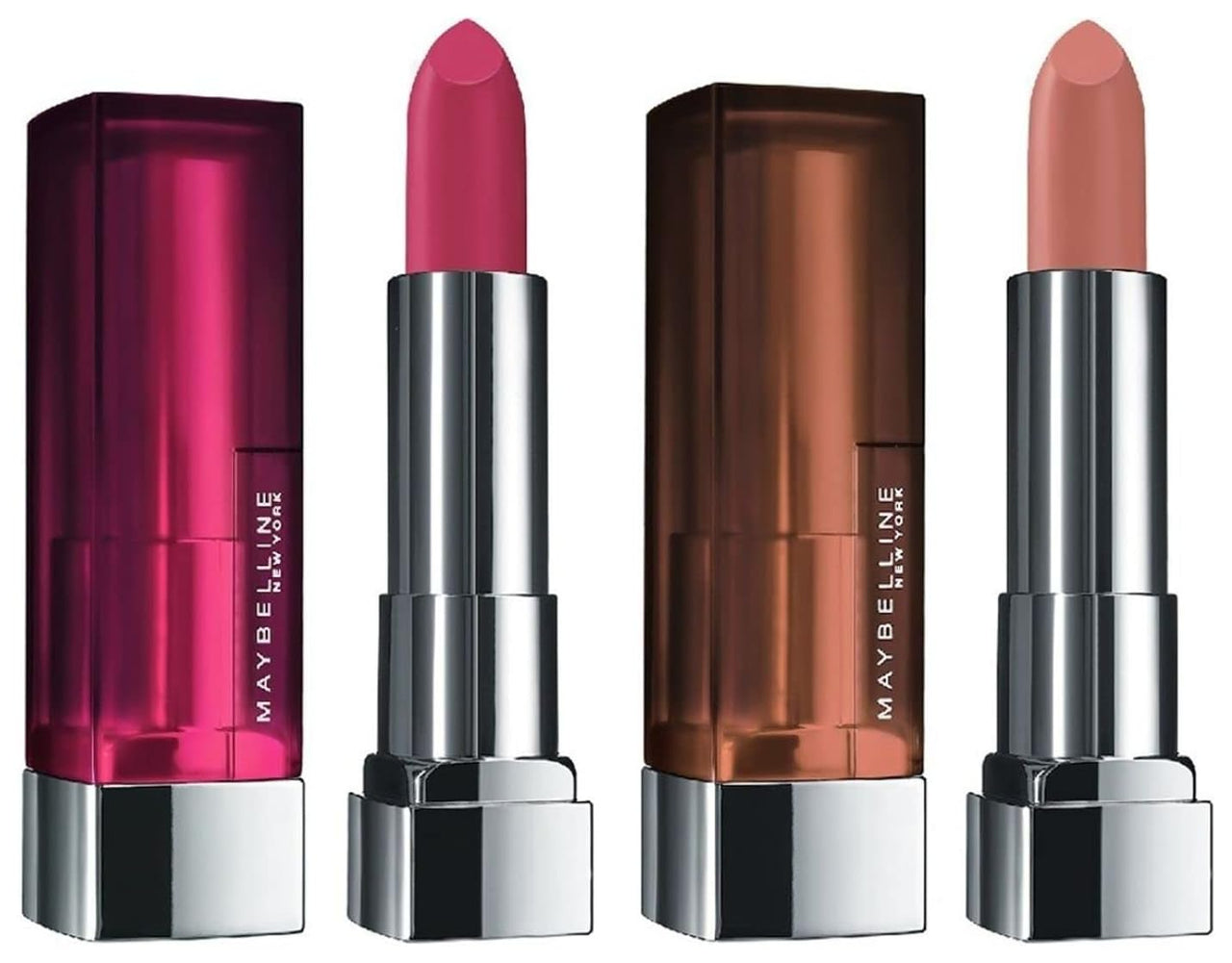 Maybelline New York Color Sensational Creamy Matte Lipstick, Matte Finish - 680 Mesmerizing Magenta, 3.9g with FREE Color Sensational Creamy Matte Lipstick, Matte Finish - 656 Clay Crush