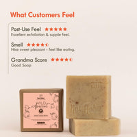 Nat Habit Wild Apricot Bath Soap - Enriched With Vitamins C, Ayurvedic Cold Processed For Exfoliation, Cleansing & Nourishing (125 gm)