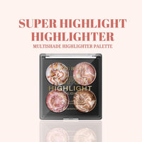 LAKYOU BEAUTY Super Highlight Highlighter | Multishade Highlighter Palette | Travel Friendly | Highly Pigmented | Easy to Blend | Long Lasting | Shade-03 | 15g