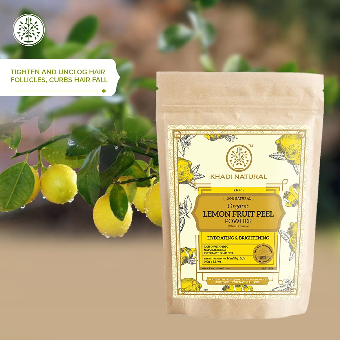 KHADI NATURAL Lemon Fruit Peel Organic Powder