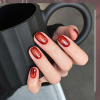 Bolt Bee 9D Cat Eye Gel Nail Polish Magnetic Soak Off UV/LED Gel, Long-Lasting, High Shine, Glitter Effect, Salon & DIY Manicure 9ml (Red)