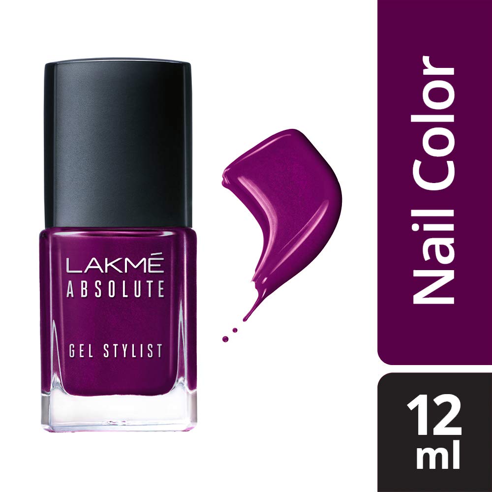 LAKMÉ Absolute Gel Stylist Glossy Finish Nail Color & Absolute Gel Stylist Color Combo, 12 Ml