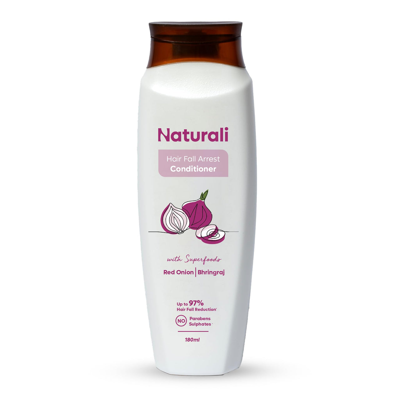 Naturali Conditioner for Hairfall Control for Frizzy Hair | With Onion & Bhringraj | Sulphate Free | No Paraben | Hair Conditioner For Women | 180 ml