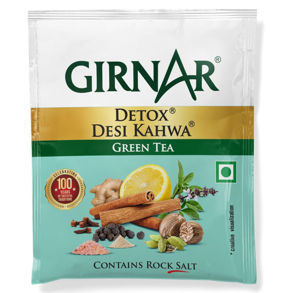 Girnar Detox Green Tea (Desi Kahwa) (100 Tea Bags)