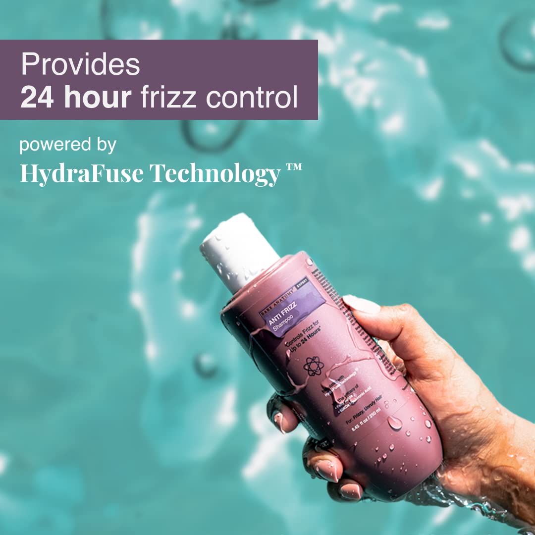 Bare Anatomy Anti Frizz Shampoo, Frizz Control Upto 24 Hours, Powered By Hyaluronic Acid & Fatty Acids, Dry & Frizzy Hair, Smooth, Shiny & Frizz Free Hair For Unisex, 250ml