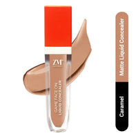 ZM Zayn & Myza Liquid Concealer for Face Makeup | Buildable Coverage | Easily Blendable | Conceals Dark Circles & Blemishes | Flawless Matte Finish, Sweatproof | Shade - Caramel, 6 ml