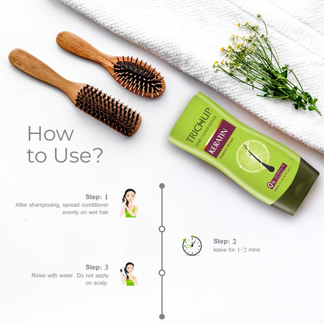 Trichup Keratin Hair Conditioner 200 Millilitre For All Hair Type (Pack Of 2)