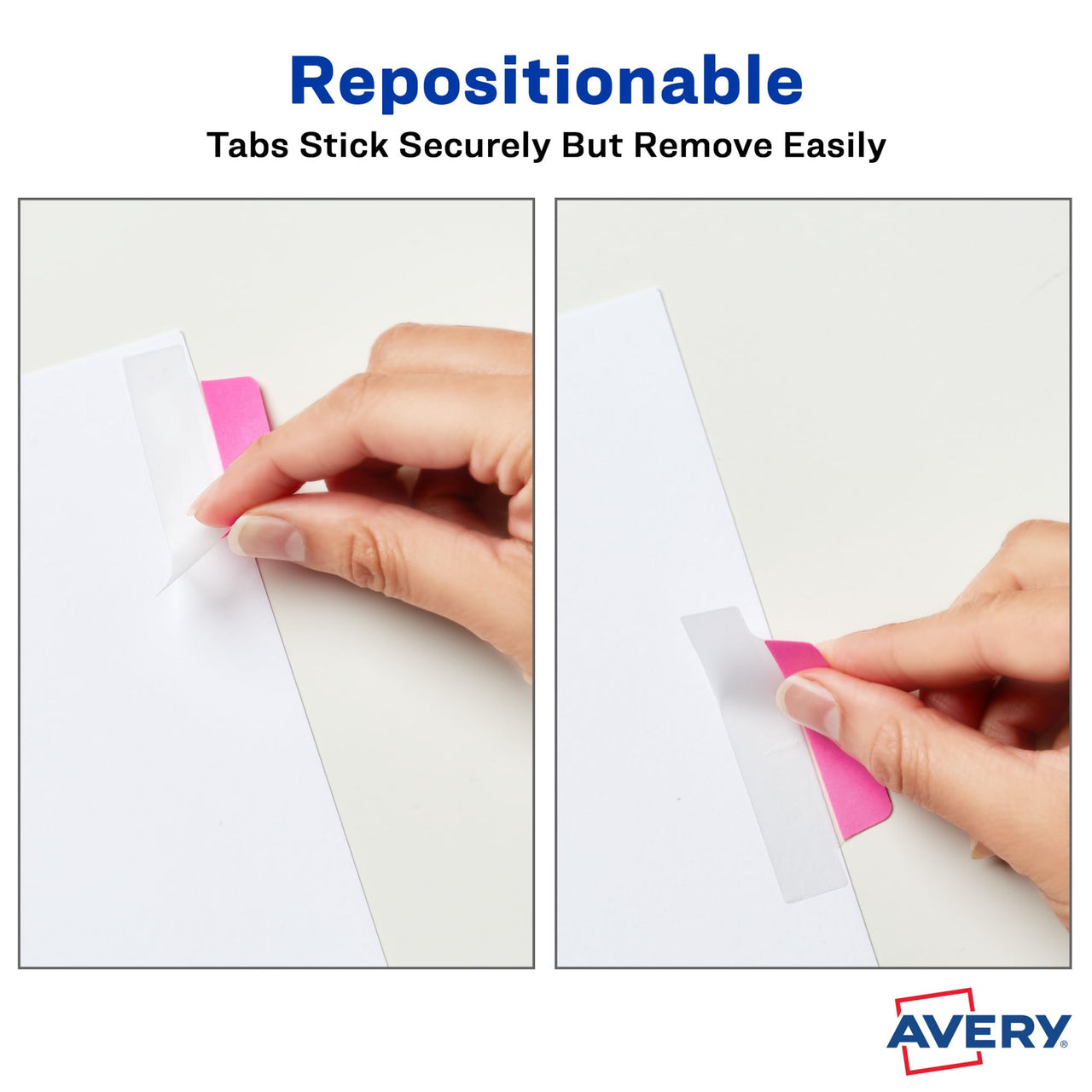 Avery Margin Ultra Tabs, 2.5" x 1", 2-Side Writable, Assorted Neon Colors, 48 Repositionable Page Tabs (74865) 48 tabs