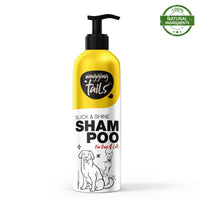 Wagging Tails Slick & Shine 5-In-1 Pet Shampoo-200 Milliliter Deodorize & Moisturise The Skin|Remove Dirt Help To Repair Damaged Hair Anti-Itching & Anti-Dandruff Deep Cleanser All Breed Dog & Cat